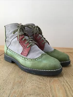 £16.99 • Buy Womens Shoe Embassy Boots Size 6 Eur39 Leather Grey/Green Mix Smart/Casual Boots