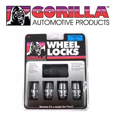 Gorilla Wheel Locks Lug Nuts Chrome 1/2-20 RH Thread Bulge Acorn 1/2  71681N • $23.79