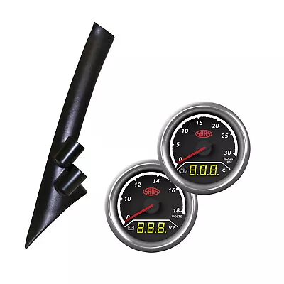 2011-15 Ford Ranger PX MK1 Pillar Pod W/ 2in1 Boost Ext Temp & Dual Volts Gauge • $266.09