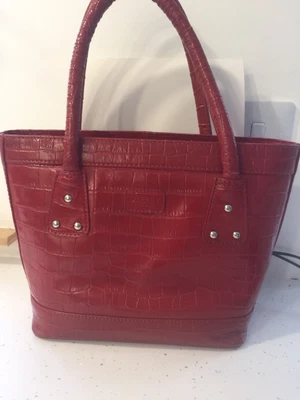 £5 • Buy Osprey Red Leather Handbag