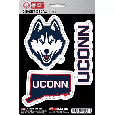 Uconn Connecticut Huskies Team Logo Mascot College Sticker Decal Set Usa Made • $24.99