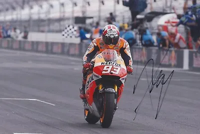 Marc Marquez Hand Signed 12x8 Photo MotoGP Autograph Repsol Honda 4 • $124.41