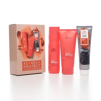 £29.95 • Buy Wella Invigo Brilliance Shampoo Refresh & Protect Set For Vibrant Copper Tones