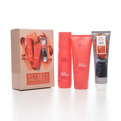 £29.95 • Buy Wella Invigo Brilliance Shampoo Refresh & Protect Set For Vibrant Copper Tones