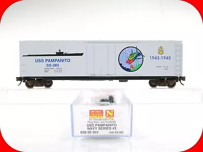 N Scale USS ***PAMPANITO** US Navy Series 50' Box Car ---- MICRO TRAINS 03800403 • $9.99