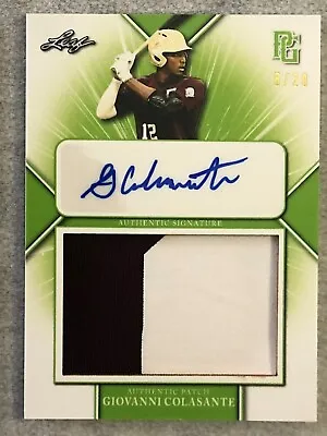 2021 Leaf Perfect Game National Showcase Giovanni Colasante Auto Patch #5/20 • $4.95