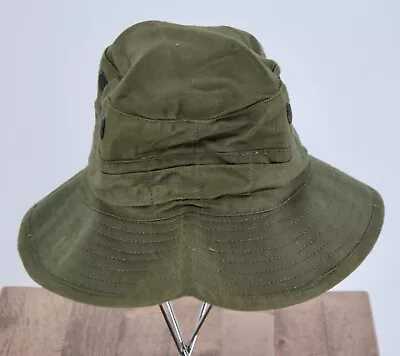 Vtg 1950 NOS British Army Green Cotton Boonie Hat 6 1/4 50s Daisy Mae • $14.99