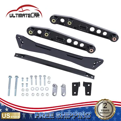 Black Rear Lower Control Arm Bar Kit For 92-95 Honda Civic 94-01 Acura Integra • $70.96