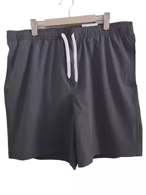 NEW Men's Sonoma Swim Trunks Gray Elastic Waistband Lined 7 In. Inseam W/Pockets • $16