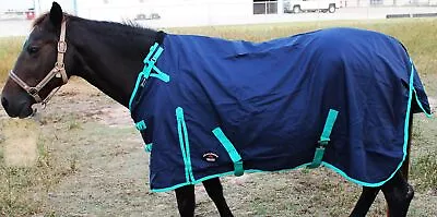 1000D Horse Summer SHEET Coat Navy Turquoise 224 • $59.99