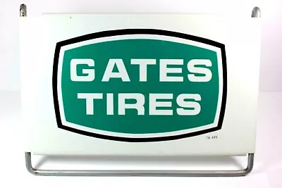 Vintage GATES TIRES Gas Station Oil Advertising HD Tire Rack Display Sign • $127