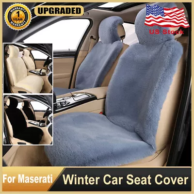 Faux Sheepskin Car Automotive Seat Covers 2pcs Front Cushions Warm For Maserati • $80.93