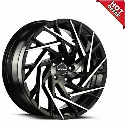 4ea 22  Strada Wheels Nido Gloss Black With Machined Tips Rims(S41) • $1172