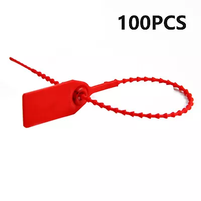 100x Security Tag Pull Ties Secure Anti-Tamper Seals Zip Ties Self-Locking Cable • £10.99