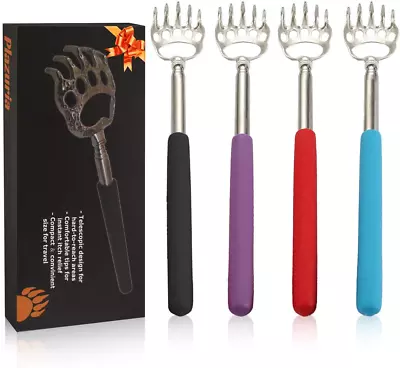 (4-Pack) Plazuria Portable Extendable Telescopic Bear Claws Metal Back Scratcher • $9.17