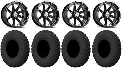 MSA Diesel 14  Wheels Black 30  Gripper R/T Tires Kawasaki Mule Pro FXT • $1568