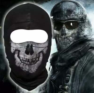 Game Call Of Duty Modern Warfare 2 Skull Mask Full Face Helmet Hood Cosplay Prop • $12.09