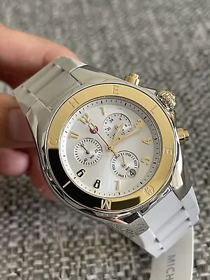 Brand New Michele Cream Jelly Bean Chronograph Watch MWW12F000103 MSRP $445 • $255