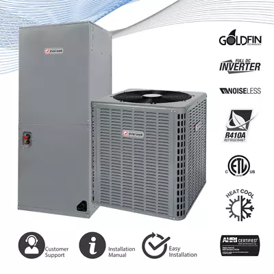 Everwell 1.5-5 Ton AC Ducted Central Split Air Conditioner Heat Pump 14.3 SEER2 • $2265