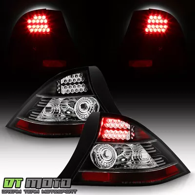 For Black 2004-2005 Honda Civic Coupe LED Tail Lights Lamps Left+Right • $158.99