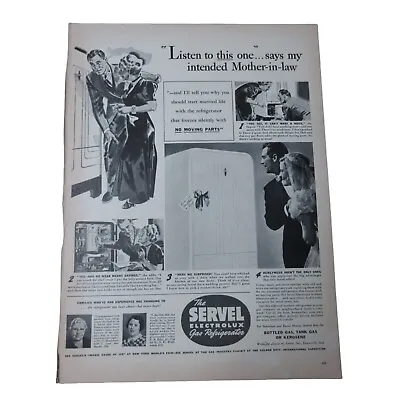 1939 Servel Electrolux Gas Refrigerator - Vintage Print Ad • $9.99