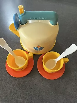 Fisher-Price Fun With Food Whistling Tea Kettle #2113 USA Vintage 1987 COMPLETE • $25