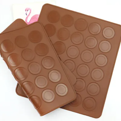 Silicone Macaron Mat Tray 30 Circles French Macaroon Mold Oven Baking Tool Mould • £3.76
