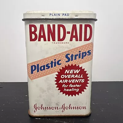 Vintage Band-Aid Tin 15 Plastic Strips • $14.95