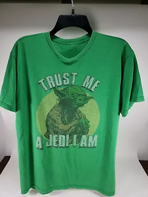 VTG Trust Me A Jedi I Am Yoda Star Wars T Shirt Green • $18.74