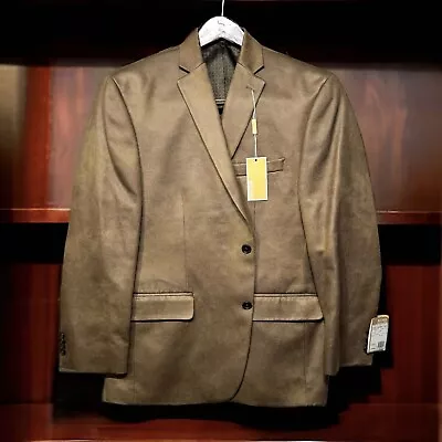 Michael Kors Mens Kick1 Distressed Suede Sports Coat Jacket 42S Blazer Tan NWT • $79.99