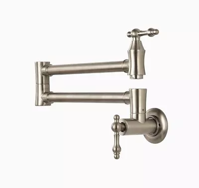 2.2 GPM Retro Kitchen Pot Faucet With Double Joint Swing Arms Brass Pot Filler  • $64.99