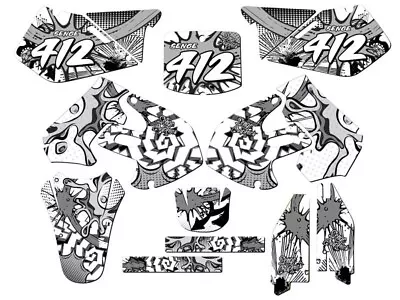 1999-2000 RM 250 ZANY White Senge Graphics Kit Compatible With Suzuki • $134.99