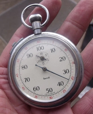 £16 • Buy Vintage Smiths Chrome Plated Pocket Stopwatch, Working.