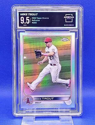 MIKE TROUT / 2022 Topps Chrome Refractor #200 [ Arena Club 9.5 MINT+ ] • $18.95