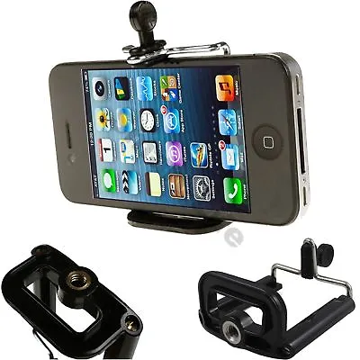 Smart Mobile Cell Phone Tripod Holder Clip Fits For IPhone 7 8 XS 11 12 13 14 15 • £6.98