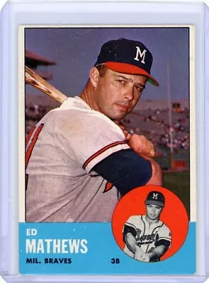 1963 Topps #275 ED MATTHEWS - Milwaukee Braves • $24