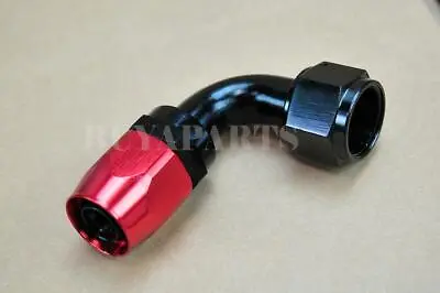 $11.49 • Buy 2 Pcs Black Red AN8 -8AN 90 Degree Swivel Oil/ Fuel/Gas Hose AN Fitting Adaptor