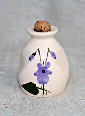 Longton Royal Art Pottery England Devon Violets Scent Bottle VTG • £14.24