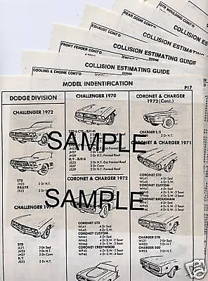 $13.99 • Buy 1969 1970 1971 1972 International Scout Body Parts List Crash Sheets ~