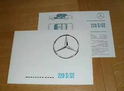 Mercedes 220 S / SE Saloon Brochure With Spec Sheet 1965 W111 • $86.97