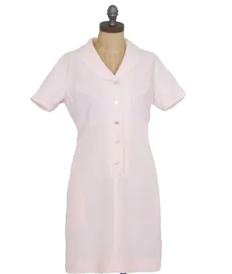 VTG Pink Dress Uniform 1950s 1960s Waitress Nurse Candy Striper Lunch Lady S • $65