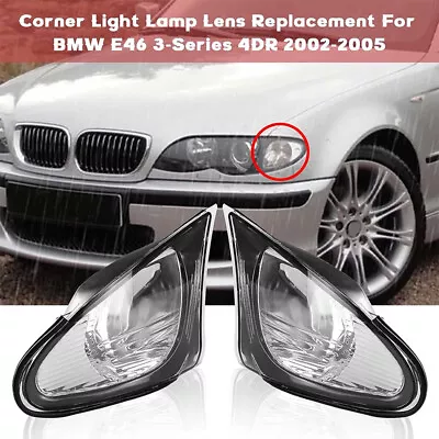 Turn Signal Lights Corner Light Pair For BMW E46 3-SERIES Sedan 2002-2005 4-DOOR • $34.99