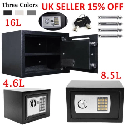 £18.80 • Buy 4.6L-16L Electronic Digital Steel Safe Security Box Lock Fireproof Home Storage