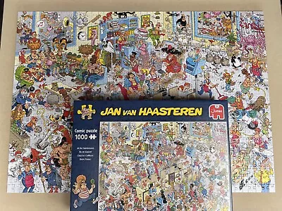 AT THE HAIRDRESSERS Jan Van Haasteren 1000 Piece Jigsaws Used • £5