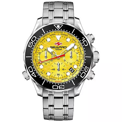 Seapro Men's Mondial Timer Yellow Dial Watch - SP0153 • $248.75