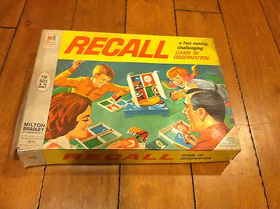 Vintage Recall Game Of Observation Milton Bradley 1968 • $19.99