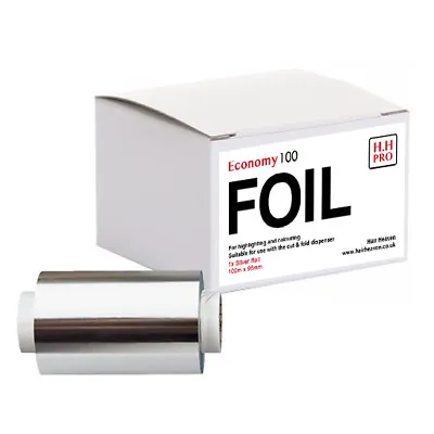 H.H Pro Economy Silver Hair Foil Roll 100m X 96mm • £9.95