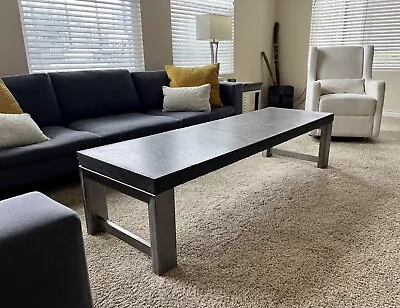 500 Pound Custom 70” Concrete & Stainless Steel Modern Coffee Table • $175