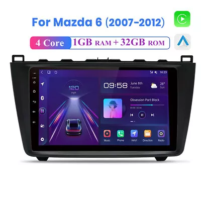 CarPlay Android 12.0 Car Radio GPS Navi Stereo Wifi Stereo For Mazda 6 2007-2012 • $119.99