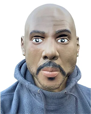 Realistic Black Man Male Model Latex Mask Disguise The Weeknd Costume Accessory • $40.38